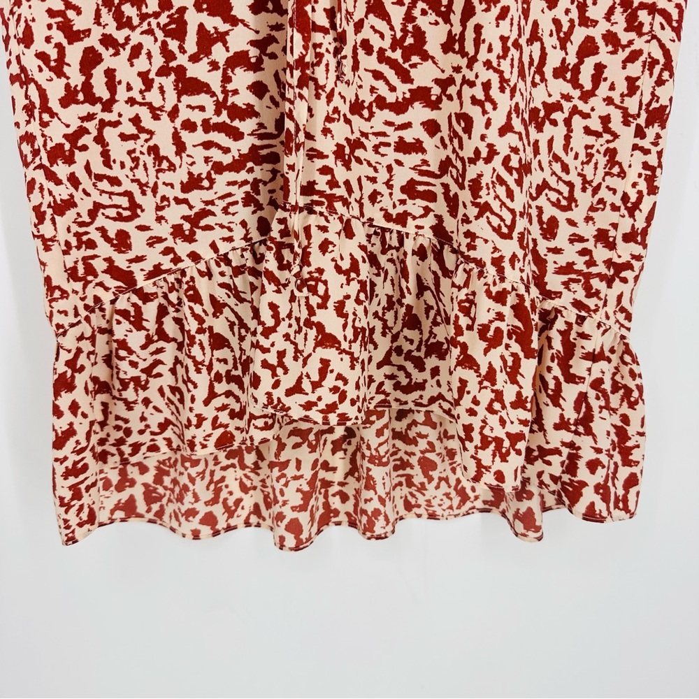 Cabi Natural Rust Button Front Sienna Tie Waist Tunic Dress S - Picture 7 of 10